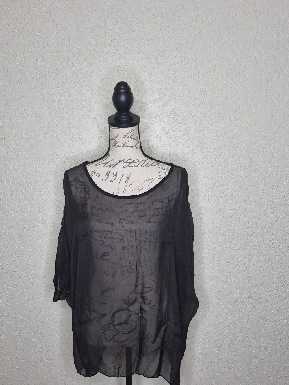 Sofia Sheer Top Black